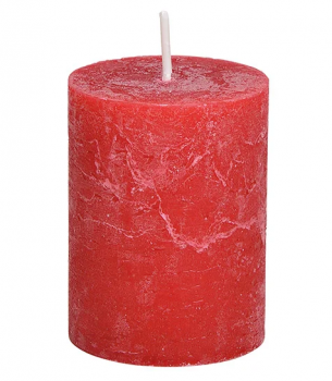 Kerze 6,8x9x6,8cm aus Wachs rot, grün, gold oder schwarz